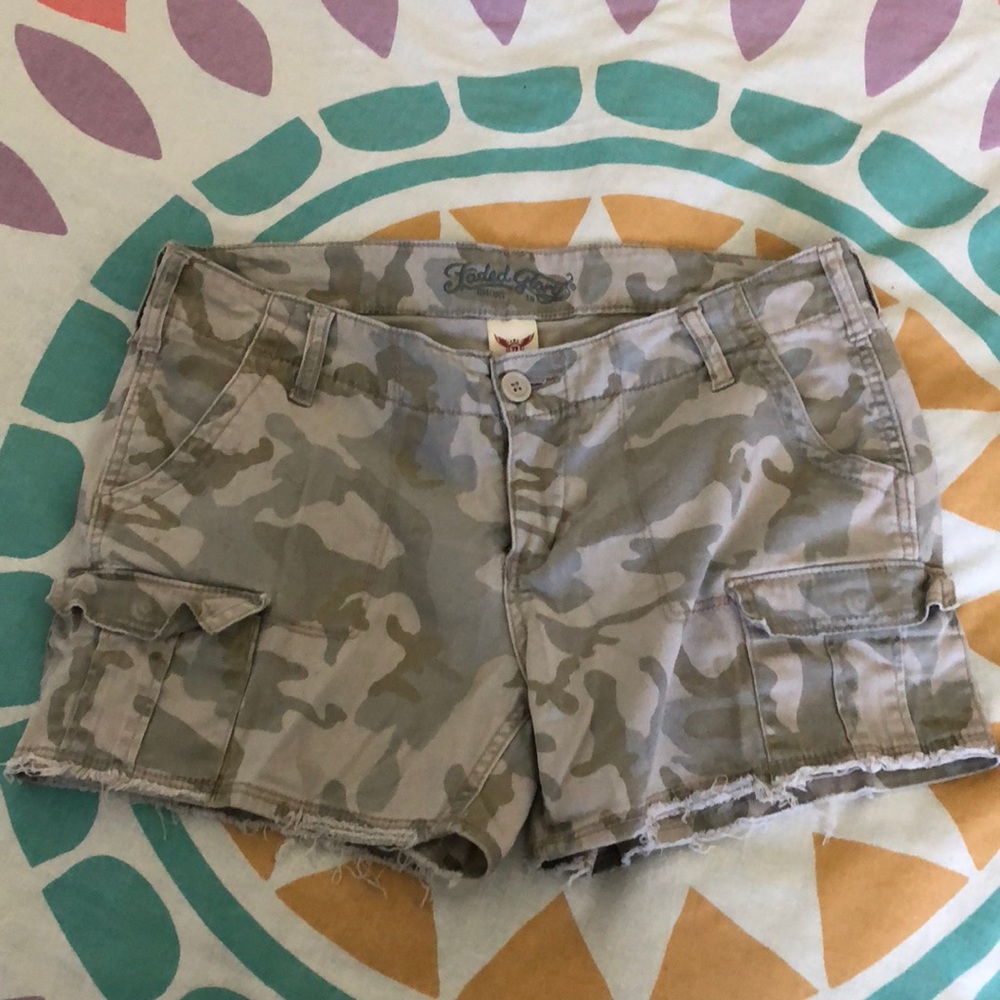 Camo cargo shorts